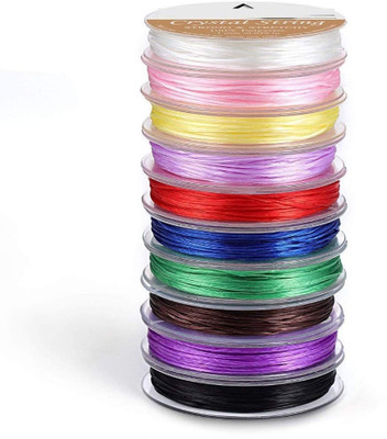 DIY Crafts Elastic Stretch String Cord for (12m, Multicolored)