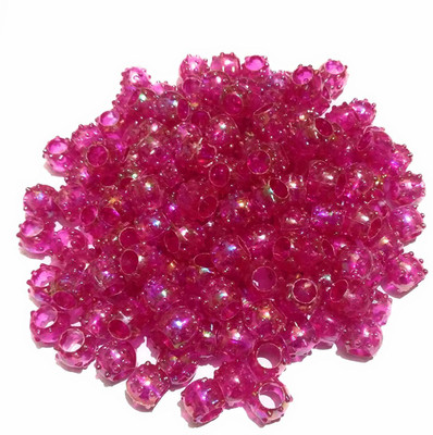 CHL PLASTIC FANCY BEADS 500 PINK COLOR FOR MACRAME USE