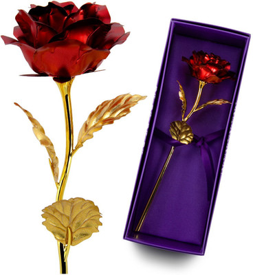 Case Creation Red Rose Artificial Flower(10 inch, Pack of 1, Single Flower)