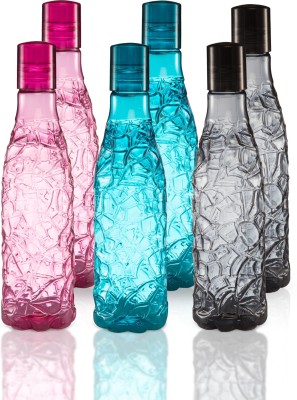 Flipkart SmartBuy Designer Mosaic Bottle - 1000ml - PET(Pack of 6, Multicolor, Plastic)