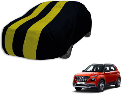 Auto Hub Car Cover For Hyundai Universal For Car (Without Mirror Pockets)(Black, Yellow, For 2019 Models)