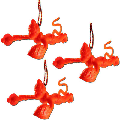 Divya Mantra Set of 3 Sri Hindu God Bajrang Bali Orange Flying Hanuman Gift Set Car Hanging Ornament(Pack of 3)