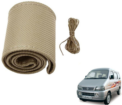 Auto Hub Hand Stiched Steering Cover For Maruti Versa(Beige, Leatherite)