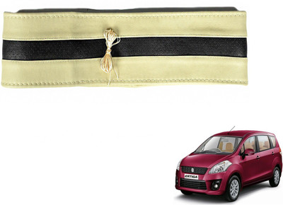 Auto Hub Hand Stiched Steering Cover For Maruti Ertiga(Beige, Black, Leatherite)