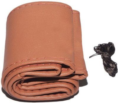 Auto Hub Hand Stiched Steering Cover For Tata Aria(Brown, Leatherite)