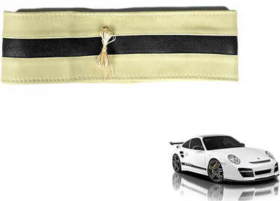 Auto Hub Hand Stiched Steering Cover For Porsche Cayman(Beige, Black, Leatherite)