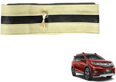 Auto Hub Hand Stiched Steering Cover For Honda NA(Beige, Black, Leatherite)