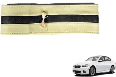 Auto Hub Hand Stiched Steering Cover For BMW 525i(Beige, Black, Leatherite)