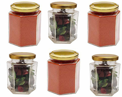 DEVDOX Glass Grocery Container  - 250 ml(Pack of 6, Clear)