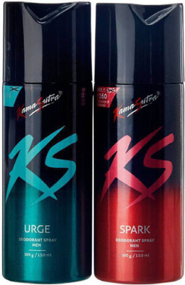KS Deo Combo of Urge and Spark Body Spray Deodorant Spray  -  For Men & Women(300 ml, Pack of 2)