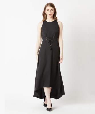 Miss Chase Women Maxi Black Dress