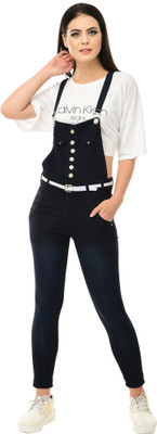 Jubination Women Blue Dungaree