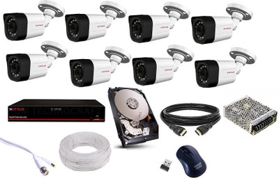 CP PLUS 2. 4 MP cp plus 8 BULLET 8 CHANNEL DVR 1 TB HARD DISK (WD and SEAGET) Security Camera(1 TB, 8 Channel)