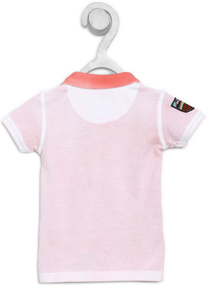 Gini Jony Boys Solid Cotton Blend T ShirtPink Pack of 1