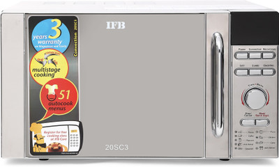 IFB 20 L Convection Microwave Oven(20SC3, Metallic Silver)