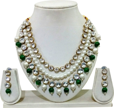 JN Handicraft Alloy Green Jewellery Set(Pack of 1)