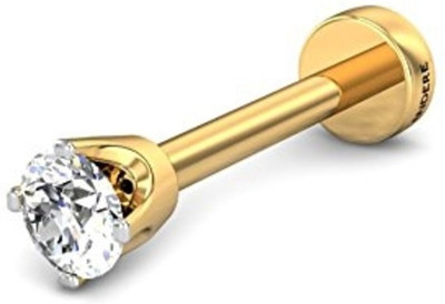RFJ Cubic Zirconia Gold-plated Plated Brass Nose Stud(Pack of 2)