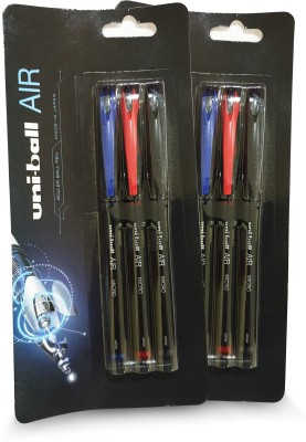 uni-ball Air Micro UBA 188M 0.5mm Roller Pen | Bold Ink & Smooth Writing | Ergonomic Grip Roller Ball Pen(Pack of 2, Ink Color - Multicolor)