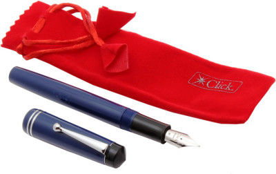 Ledos Click Aristocat Acrylic Fountain Pen With Medium Nib 3in1 Ink Filling System - Blue Fountain Pen(Ink Color - Blue)