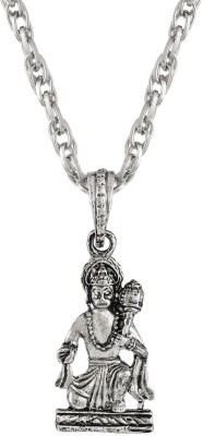MissMister MissMister Silver Plated, flying Hanuman Bajrang Bali, Hindu God Chain Pendant Fashion Jewellery, by MissMister Silver Brass Pendant