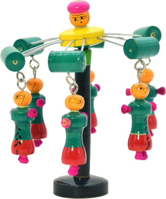 Santarms Handmade Merry Go Round Toy (Blue)