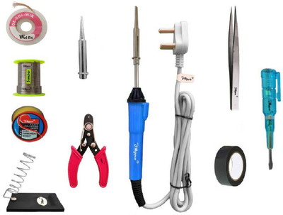 Hillgrove 10in1 Biggers 25W Soldering Iron Kit 25 W Simple(Flat, Conical Tip)
