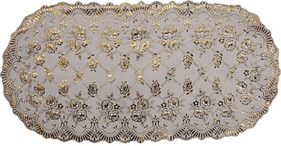 KUBER INDUSTRIES Gold 85 cm Table Runner(Nylon)