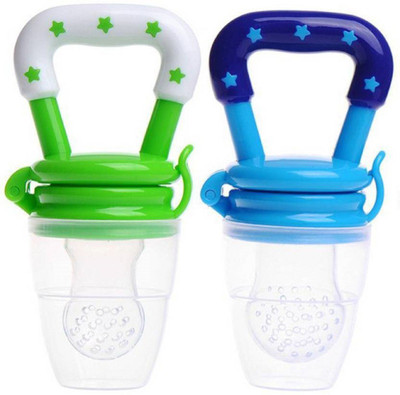 kihome Baby Feeding Nipple Teether and Feeder(Green,Blue)