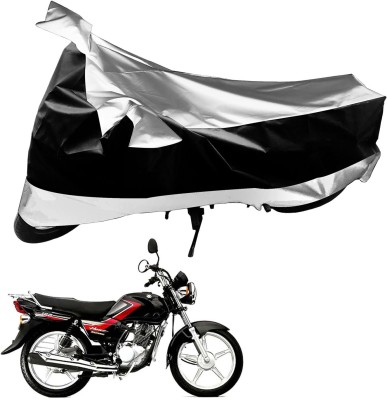 SHOOLIN Waterproof Two Wheeler Cover for Suzuki(Hayate, Black, Silver)