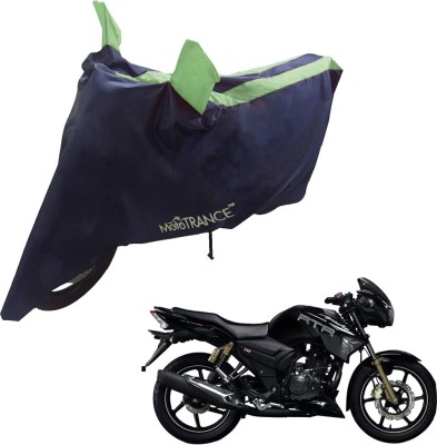 MOTOTRANCE Two Wheeler Cover for TVS(Apache RTR 180, Blue, Green)