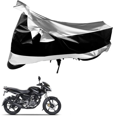 SHOOLIN Waterproof Two Wheeler Cover for Bajaj(Platina, Black, Silver)