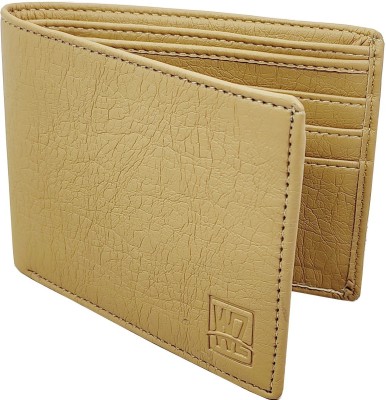 WENZEST Men Casual Beige Artificial Leather Wallet(9 Card Slots)