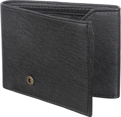 sskk Men Casual Black Genuine Leather Wallet(6 Card Slots)