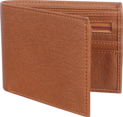 sskk Men Casual Tan Artificial Leather Wallet(9 Card Slots)