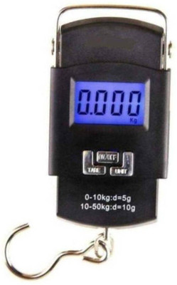 PreeX Portable Hanging Luggage Weight Machine Digital for Weighing Household Items Weighing Scale(Black)