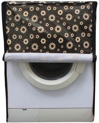 KingMatters Front Loading Washing Machine  Cover(Width: 61 cm, Beige, Black)
