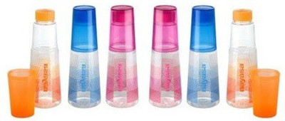 NAYASA 1000 ml Plastic Bottle(Pack of 6, Multicolor)