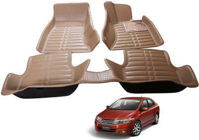 EIAC Rubber, Plastic 5D Mat For  Honda City(Beige)