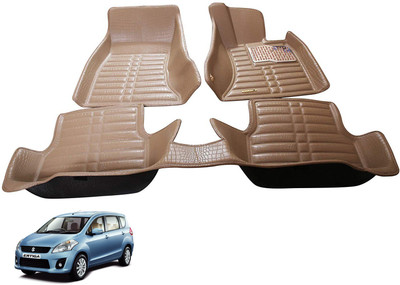 MATIES Plastic, Rubber 5D Mat For  Maruti Suzuki Ertiga(Beige)