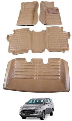 MATIES Plastic, Rubber 5D Mat For  Toyota Innova Crysta(Beige)