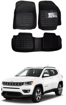MATIES Plastic, Rubber 5D Mat For  Jeep Compass(Black)