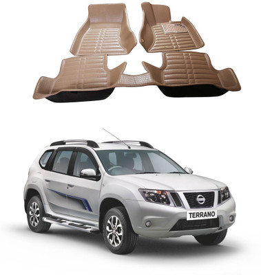 MATIES Plastic, Rubber 5D Mat For  Nissan Terrano(Beige)