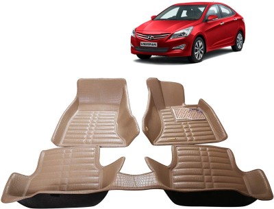 AYW Plastic 5D Mat For  Hyundai Verna Fluidic(Beige)