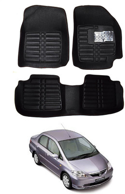MATIES Plastic, Rubber 5D Mat For  Honda City ZX(Black)