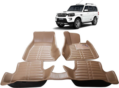 MATIES Plastic, Rubber 5D Mat For  Mahindra New Scorpio(Beige)