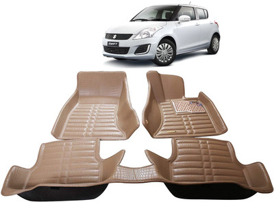 EIAC Plastic, Rubber 5D Mat For  Maruti Suzuki Swift(Beige)