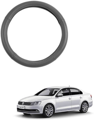 MATIES Steering Cover For Volkswagen Jetta(Grey, Leatherite)