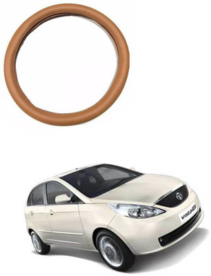 MATIES Steering Cover For Tata Indica Vista(Tan, Leatherite)