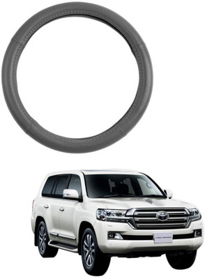 MATIES Steering Cover For Toyota Land Cruiser(Grey, Leatherite)