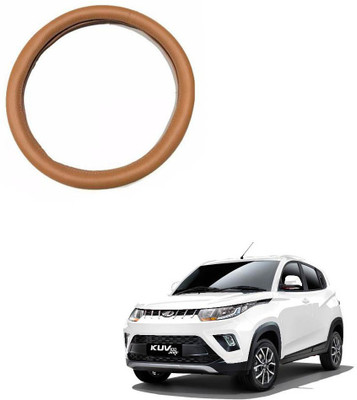 AYW Steering Cover For Mahindra KUV 100(Tan, Leather)